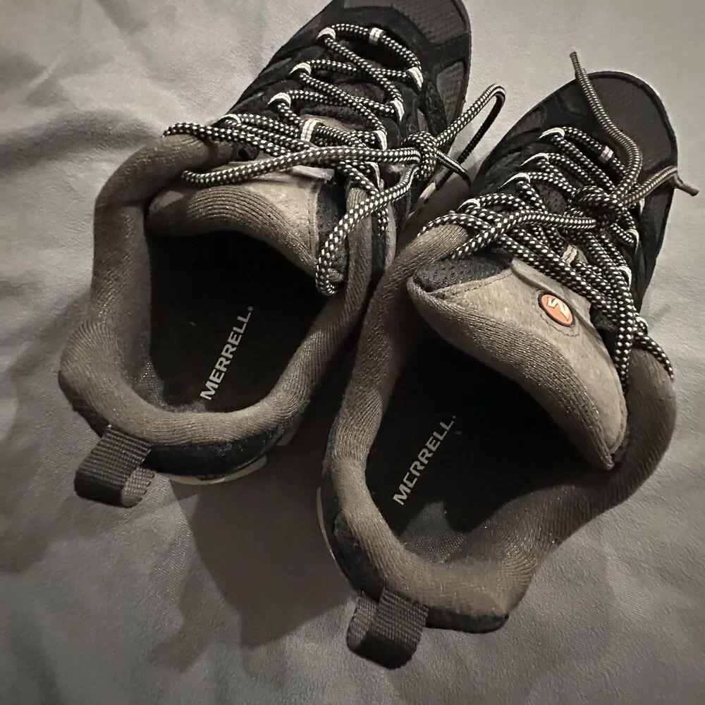 Merrell Moab 3 Hiking Shoes Mens 11 J036281W Athletic Suede Black Gray Vibram